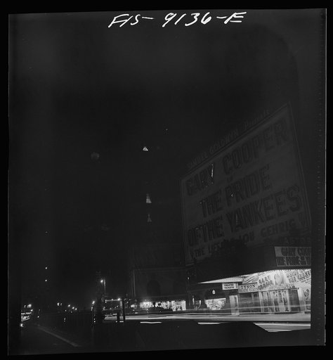 New York, New York. Times Square during the wartime dimout at night