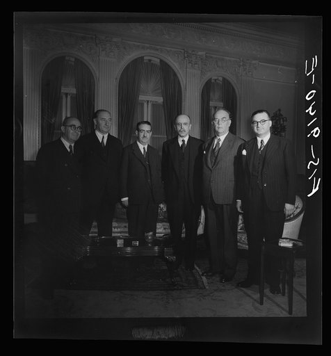 Untitled photo, possibly related to: Washington, D.C. A group of Turkish journalists on a visit to the United States