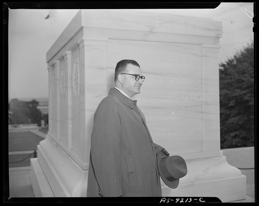 Untitled photo, possibly related to: Arlington, Virginia. Turkish journalists visiting the Tomb of the Unknown Soldier
