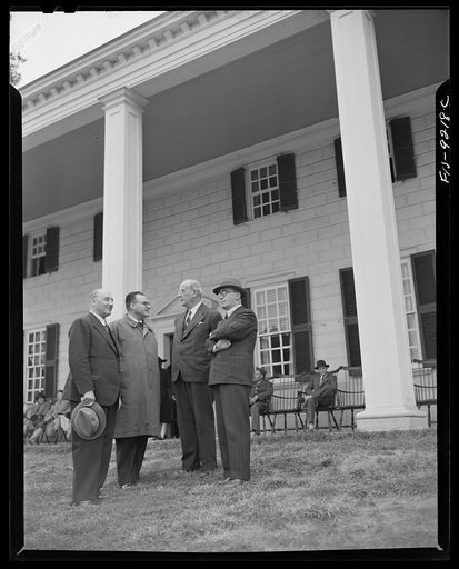 Mount Vernon, Virginia. Turkish journalists visiting the home of George Washington
