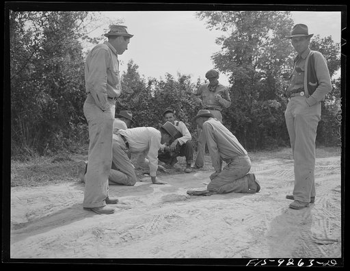 Little Rock, Arkansas to Missouri-Arkansas state line. War emergency pipeline from Longview, Texas to Norris City, Illinois. Crap game during lunch hour