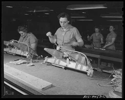 De Soto bomber plant, Detroit, Michigan. Finished control unit