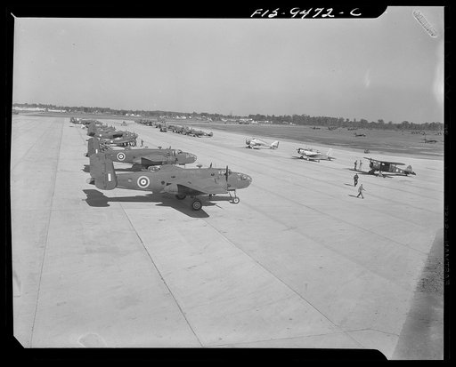 De Soto bomber plant, Detroit, Michigan. Bombers
