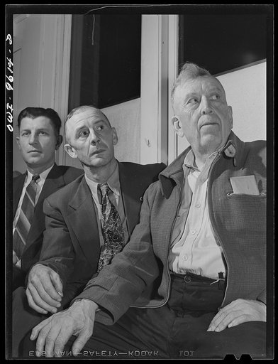 Butte, Montana. Miners at union meeting