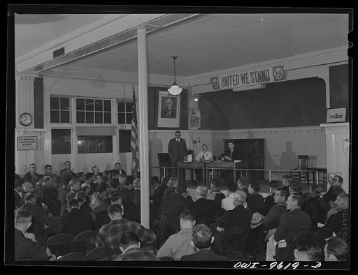 Butte, Montana. Miners' union meeting