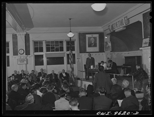 Butte, Montana. Miners' union meeting