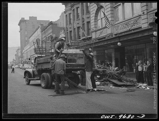 Butte, Montana. Collecting scrap during the salvage campaign