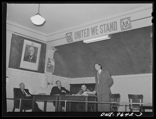 Untitled photo, possibly related to: Butte, Montana. William Mason, International Brotherhood representative, reporting on the convention to the engineers' union