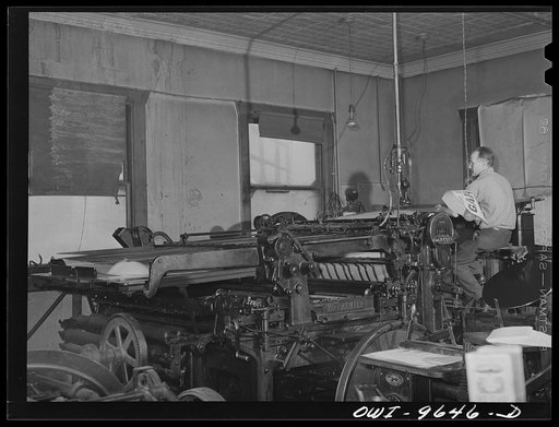 Butte, Montana. Printing the miners' union newspaper