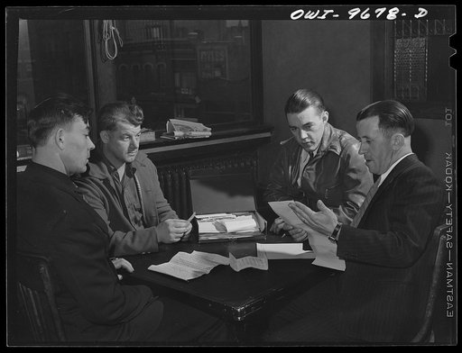 Butte, Montana. Committee meeting of the miners' union