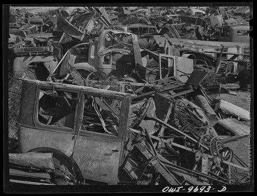 Butte, Montana. Detail of scrap gathered in the salvage campaign