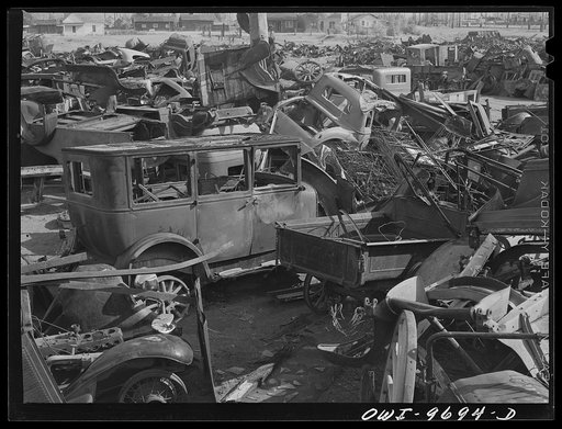 Butte, Montana. Detail of scrap gathered in the salvage campaign