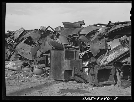 Butte, Montana. Part of the scrap pile gathered in the salvage campaign