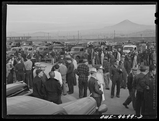 Butte, Montana. Waiting for the start of the scrap salvage campaign