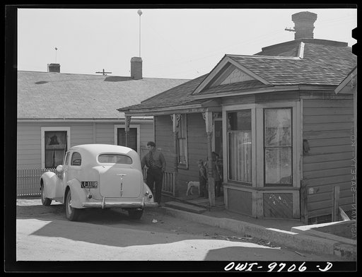 Butte, Montana. Home and car of Victor Rauh, miner