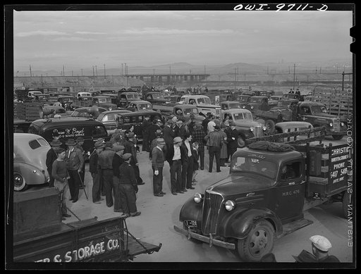 Butte, Montana. Waiting for the start of the scrap salvage campaign