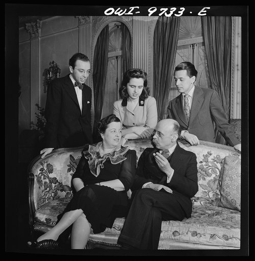 Washington, D.C. The Turkish Embassy. Ambassador Ertrogren [i.e., Ertegun] and his family