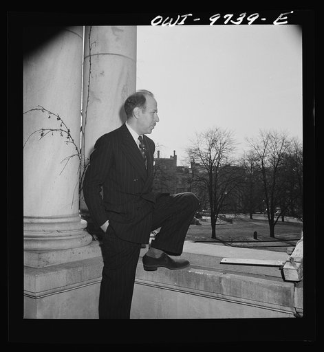 Washington, D.C. The Egyptian Legation on Massachusetts Avenue. Minister Hassan on the legation balcony