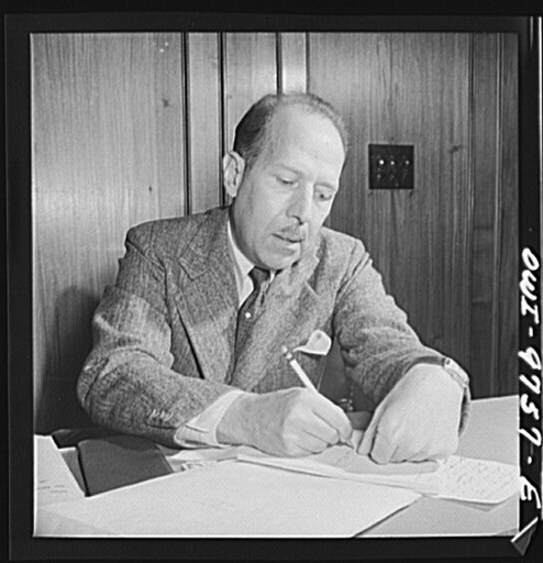 Washington, D.C. The Egyptian Legation on Massachusetts Avenue. Minister Hassan at his desk