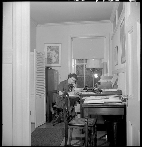 Washington, D.C. The Australian Legation. Mrs. Squire, secretary to Minister Casey