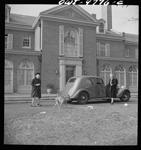 Washington, D.C. The Australian Legation. Mrs. Casey and her daughter Jane in front of the legation