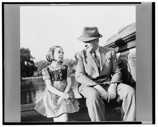 New York, New York. Dr. Winn [or Wynn], a Czech-American, telling Janet a tall story in Central Park