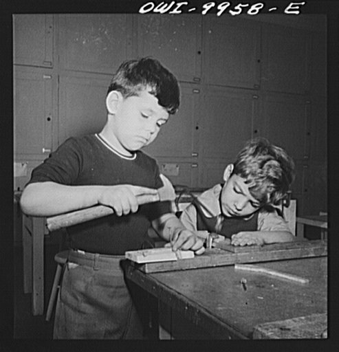 New York, New York. Children's Colony, a school for refugee children administered by a Viennese. British and German refugee children working side by side