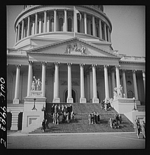 Washington, D.C. Under the auspices of the Bureau of University Travel and the National Capital School Visitors' Council, over 200 high school students chosen for their intellectual alertness visited Washington for a week. Students on their way to visit the Capitol