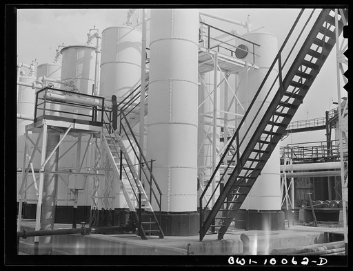Tulsa, Oklahoma. Gasoline treaters at the Mid-continent refinery