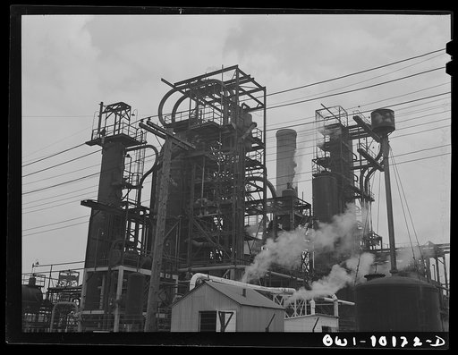 Tulsa, Oklahoma. Crude pipe still at the Mid-continent refinery