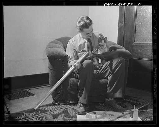 Pittsburgh, Pennsylvania (vicinity). Montour no. 4 mine of the Pittsburgh Coal Company. Assistant superintendent getting ready for a hunting trip