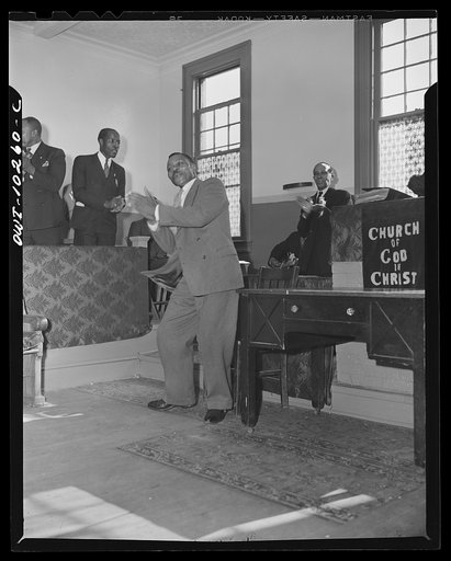 Washington, D.C. Deacons' corner during Sunday morning service at the Church of God in Christ
