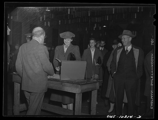 Untitled photo, possibly related to: Olney, Maryland. The polls on election day