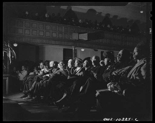 Untitled photo, possibly related to: Washington, D.C. Audience at the citizen's committee mass meeting