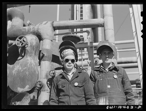 Welders employed at a gasoline plant