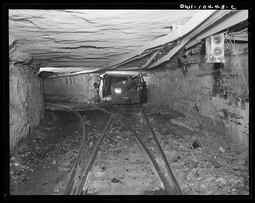 Pittsburgh, Pennsylvania (vicinity). Montour no. 4 mine of the Pittsburgh Coal Company. The tipple is the surface end of the transportation system of the mine. Here a dispatcher releases a loaded car into the rotary dump which will empty it into a waiting railroad car below