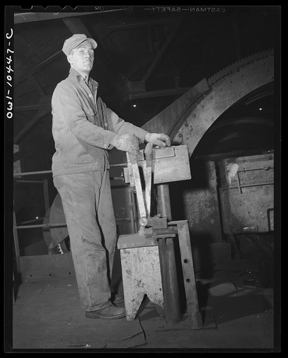 Untitled photo, possibly related to: Pittsburgh, Pennsylvania (vicinity). Montour no. 4 mine of the Pittsburgh Coal Company. Rotary dump which empties coal cars into a chute which conveys the coal to railroad cars beneath