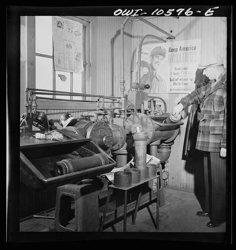 Chicago, Illinois. These pneumatic tubes in the Illinois Central Railroad yardmaster's office connect him with the general office