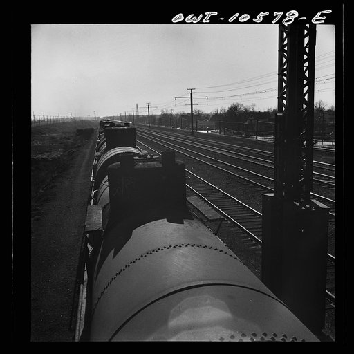 Untitled photo, possibly related to: Chicago, Illinois. An oil train just arrived from the southwest at an Illinois Central Railroad yard