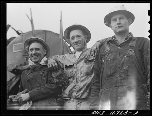 Untitled photo, possibly related to: Oklahoma City, Oklahoma. Members of the oil well maintenance crew