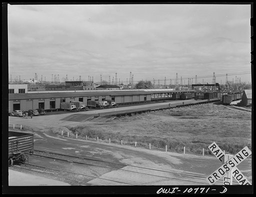 Oklahoma City, Oklahoma. Cotton warehouse and oil fields