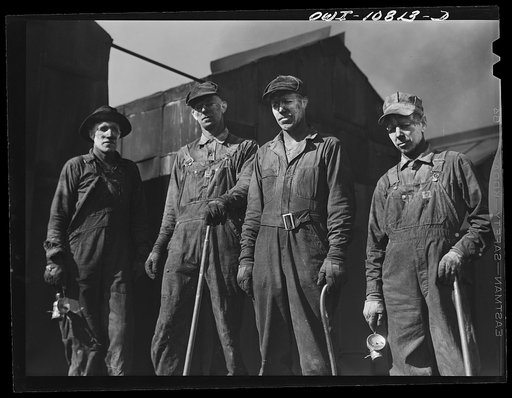 Sunray, Texas. Workers at a carbon black plant