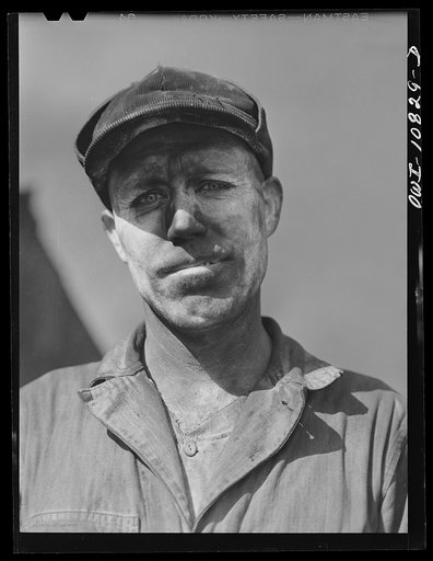 Sunray, Texas. Worker at carbon black plant