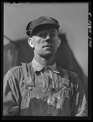 Sunray, Texas. Worker at carbon black plant
