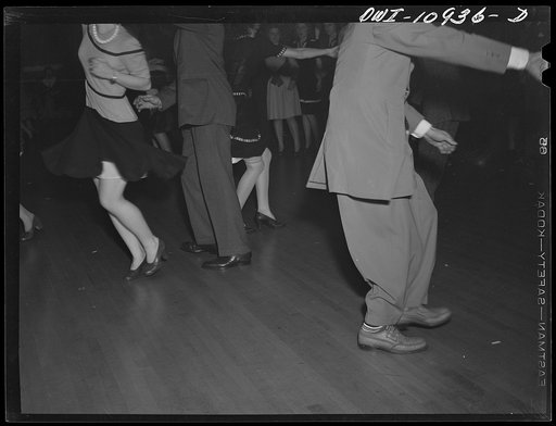 Lancaster, Pennsylvania. Company dance given in Moose Hall by employees of the Hamilton Watch Company so that new employees might get acquainted. Zoot suits and jitterbugs