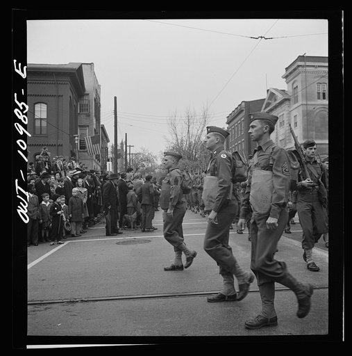 Untitled photo, possibly related to: Lancaster, Pennsylvania. Armistice Day parade