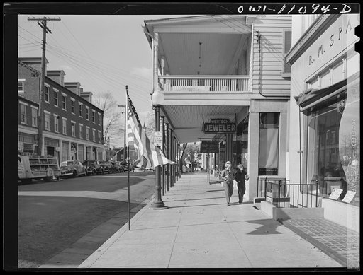 Lititz, Pennsylvania. Main street on Armistice Day