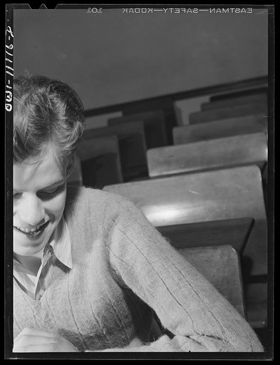Untitled photo, possibly related to: Lititz, Pennsylvania. High school boys, aged sixteen and seventeen, nearing graduation and the Army, are emphasizing their mathematics, to prepare themselves for more interesting work in the war