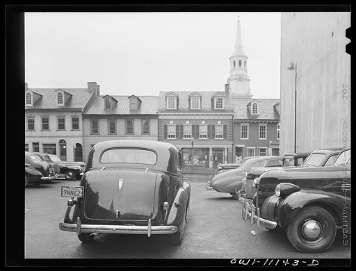 Lancaster, Pennsylvania. Parking lot in the rain