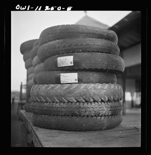 Lititz, Pennsylvania. When all tires above five per car were called in, they were deposited with the station master and shipped to Harrisburg by train